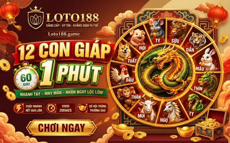 12 Con Giáp 1 phút Đỉnh Cao Game Loto188 Bùng Nổ