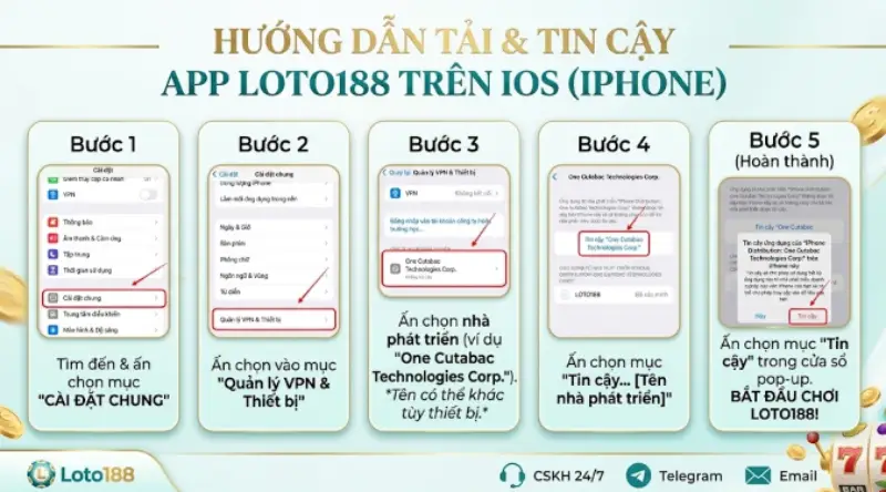 Hướng dẫn tải app Loto188 cho IOS